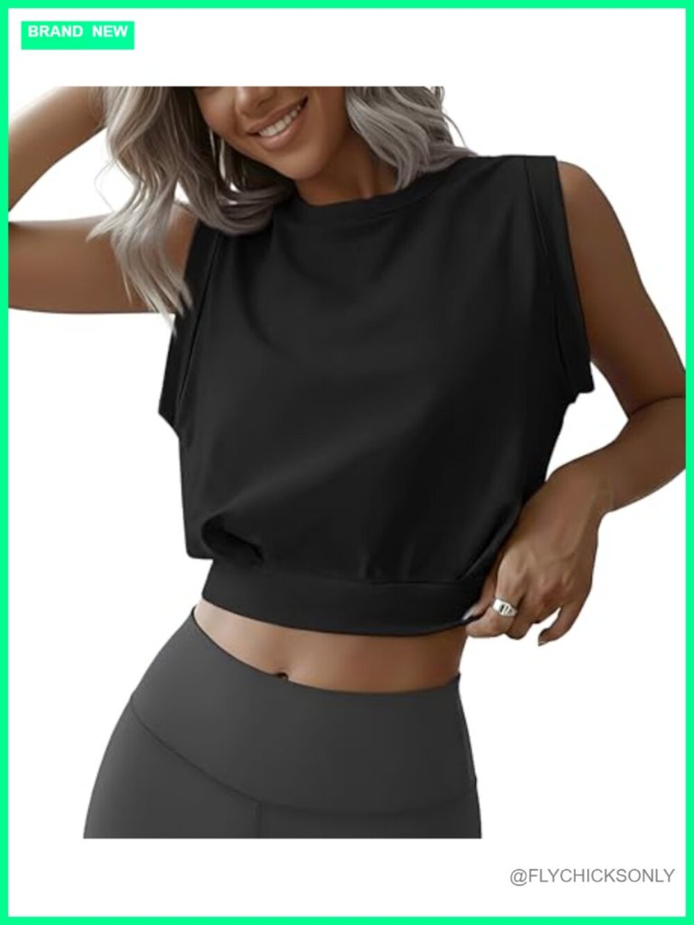 Women's Workout Crop Tank Top Sleeveless Athletic Yoga Gym Shirt